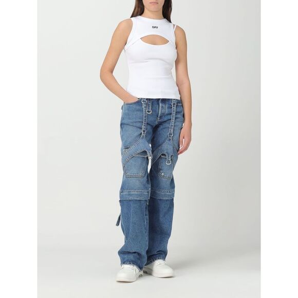 Off-White Jeans Woman Blue - Picture 2 of 5